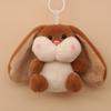 Fashionable Rabbit Shaped Keyring Long Eared Plush Bunnys Bag Pendant Keychain Handbag Accessory for Animal Lovers