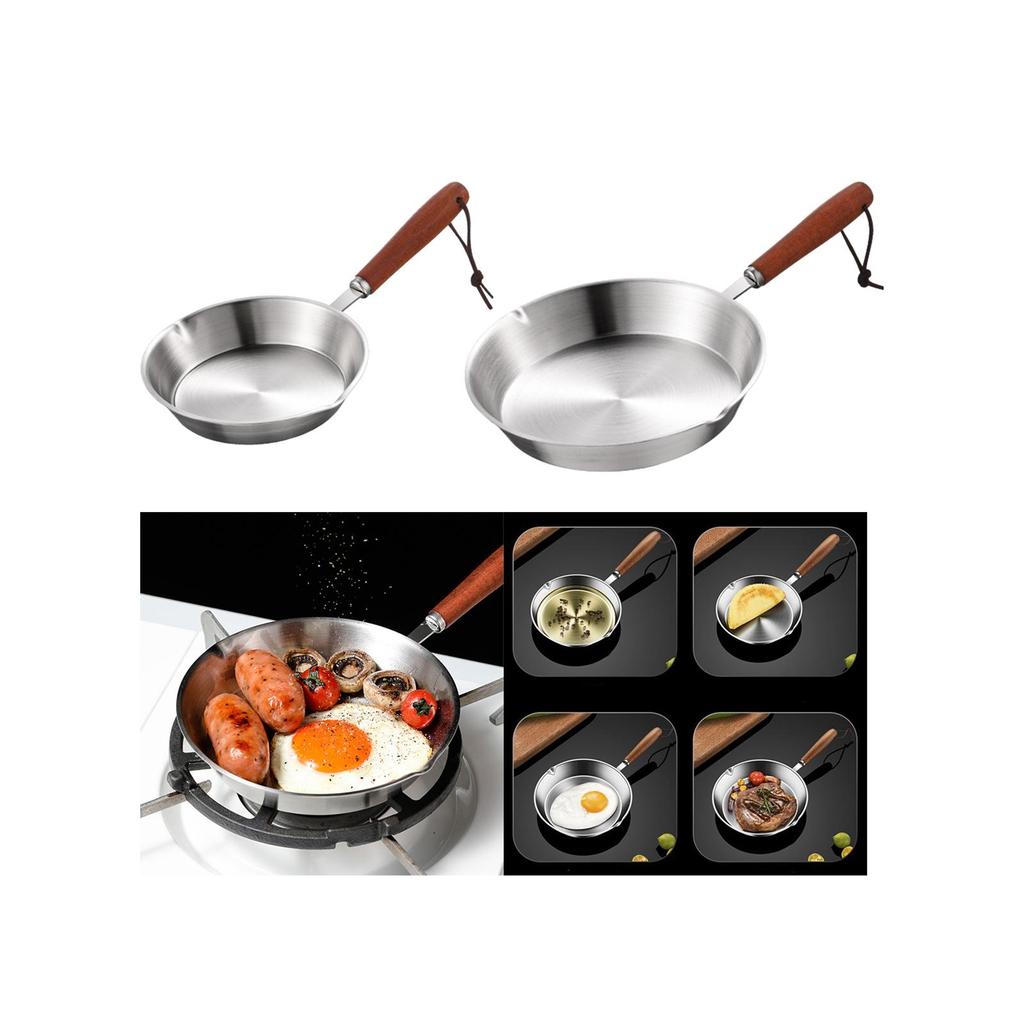 Stainless Steel Frying Pan Cooking Eggs Sandwich Butter Warmer for Rvs Home