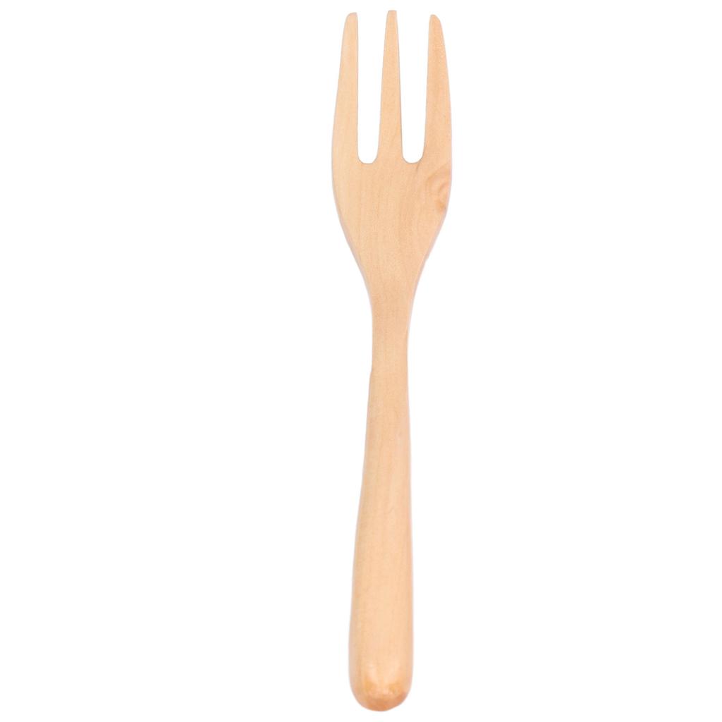 Fruit Salad Fork Harmless Wooden Fork Lunch Dessert Fork Kitchen Cutlery for Office Outdoor