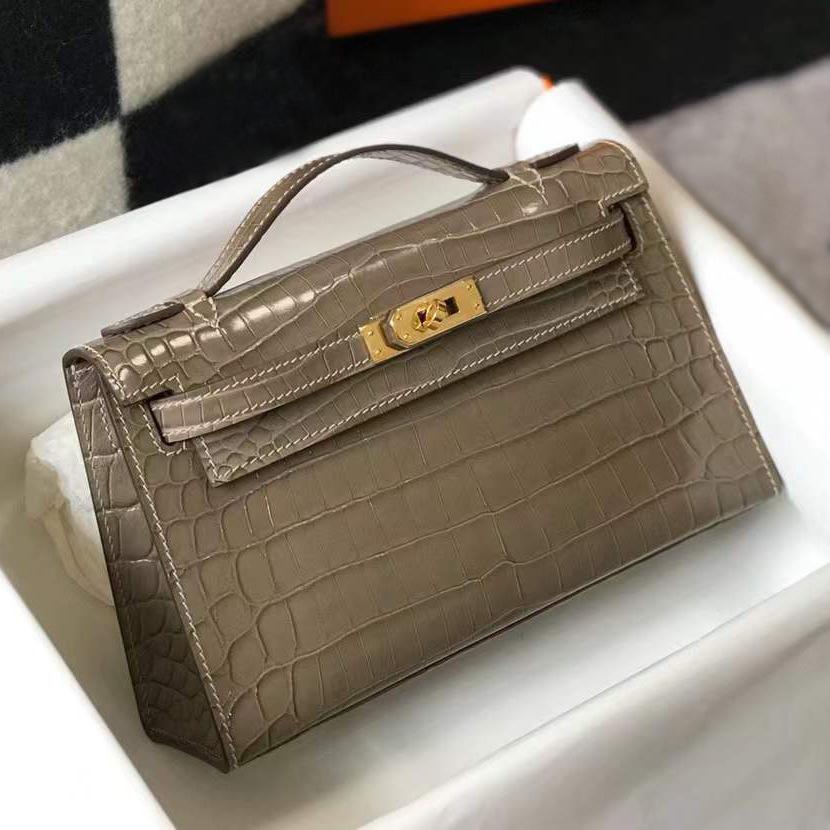 Kelli Bag Generation Mini Alligator Pattern Leather Small Square Bag Casual Fashion Shoulder Crossbody Handbag