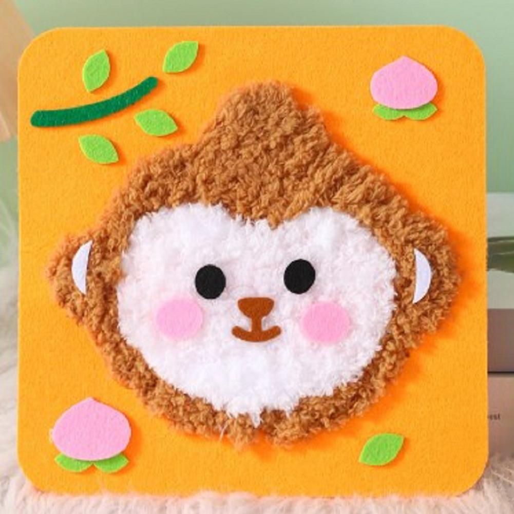 DIY Embroidery Doll Set Cartoon Animal Creative DIY Arts Crafts DIY Doll Sewing Toys for Beginners Arts and Crafts
