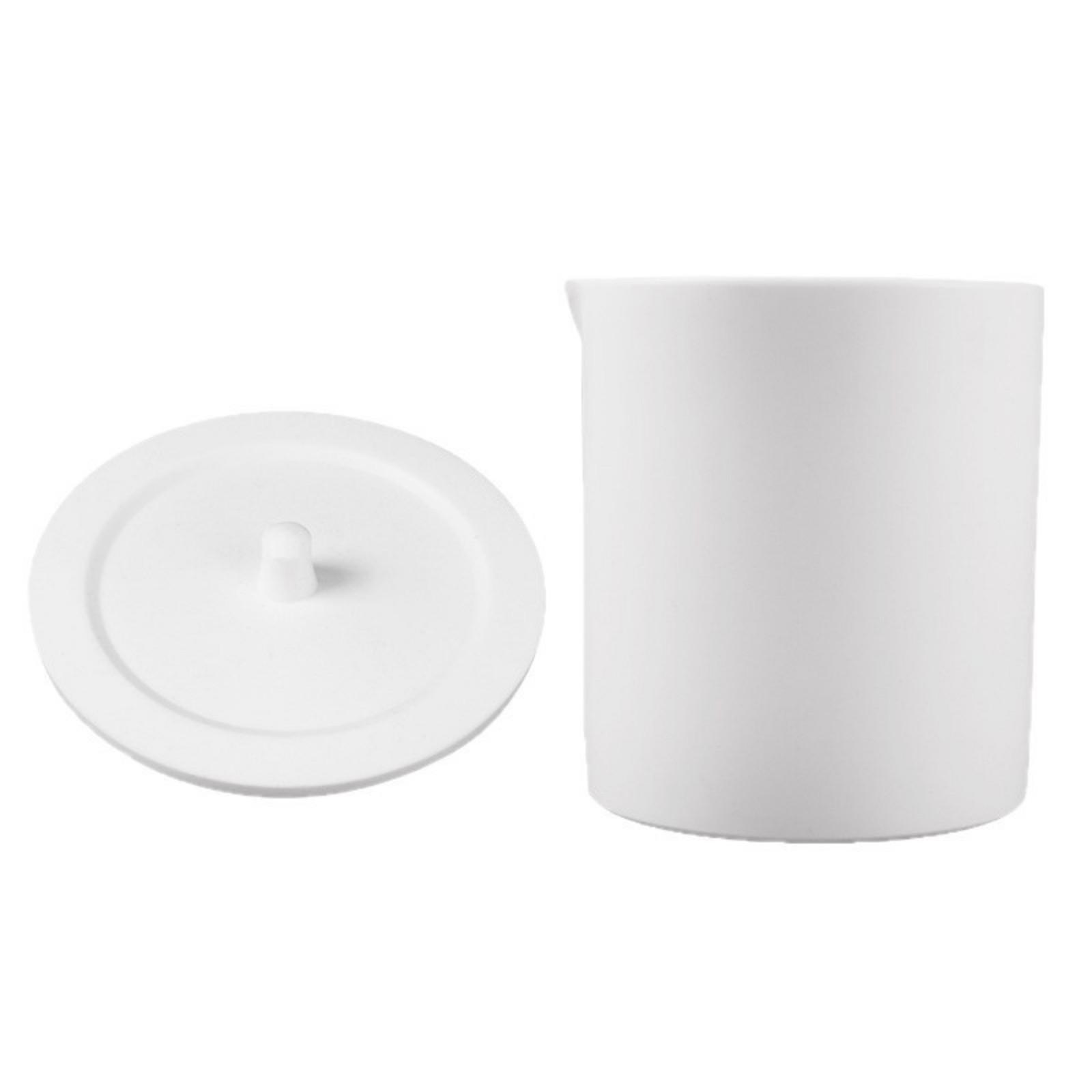 Professional Laboratory Measuring Cup Shatterproof PTFE Beaker With Cover For Volatile Reagent Storage And Processing