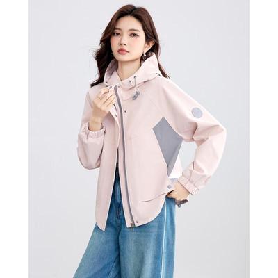 Chaqueta cortavientos con capucha para mujer TERRE BLEUE