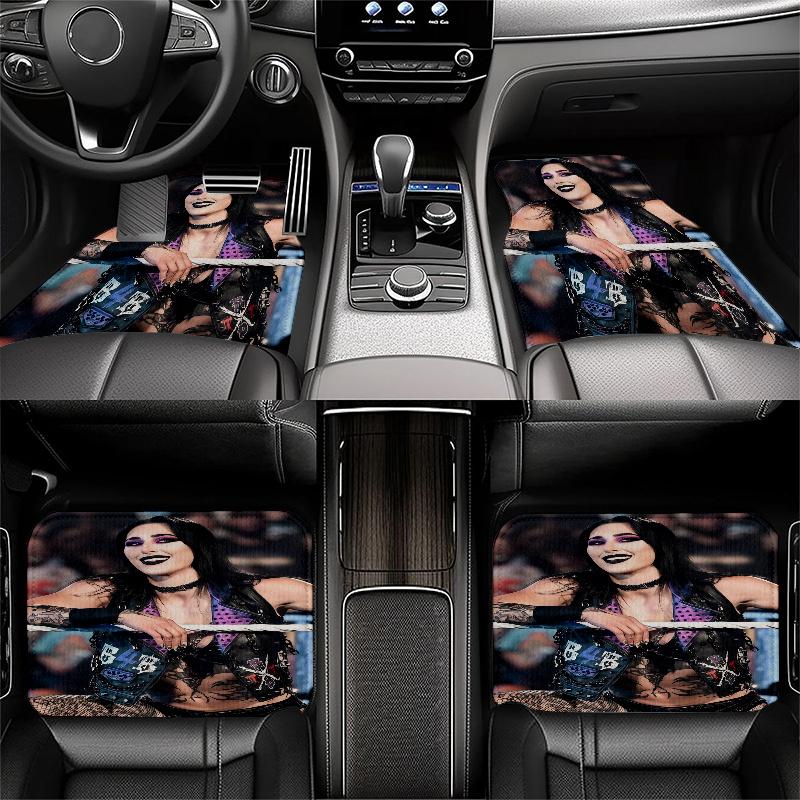 Mtdwwe Rhea R Black Full Coverage All-Season Car Floor Mats, XPE Non-Slip Wear-Resistant Textured Carpets for SUV Interiors
