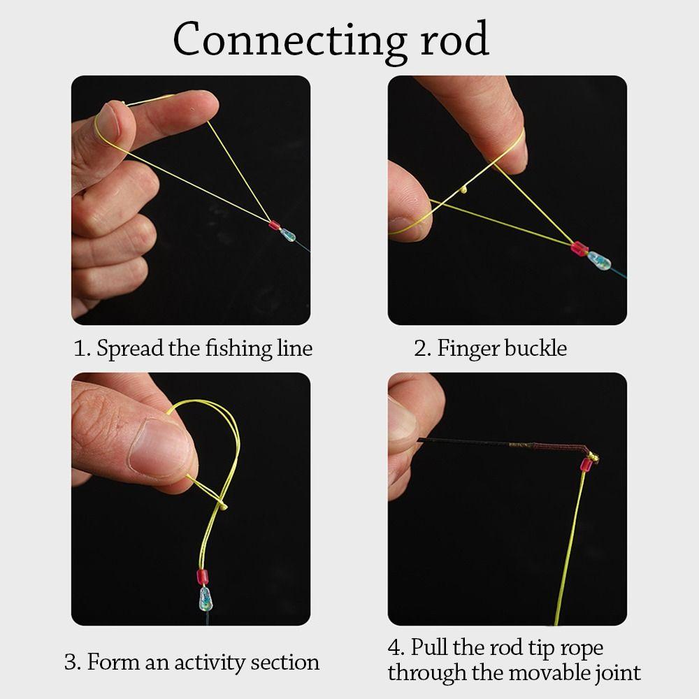 Reusable Butler Organizer Fishing Rod Bungee Fishing rod tip rope Quick Rod Tie Straps Leash Pole