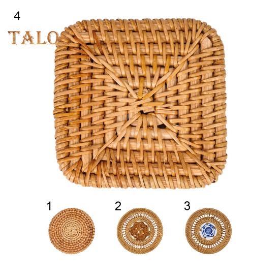 Dinner Pad Lightweight Wide Application Eco-friendly Unique Round Shape Visual Effect Cup Coaster for Restaurant