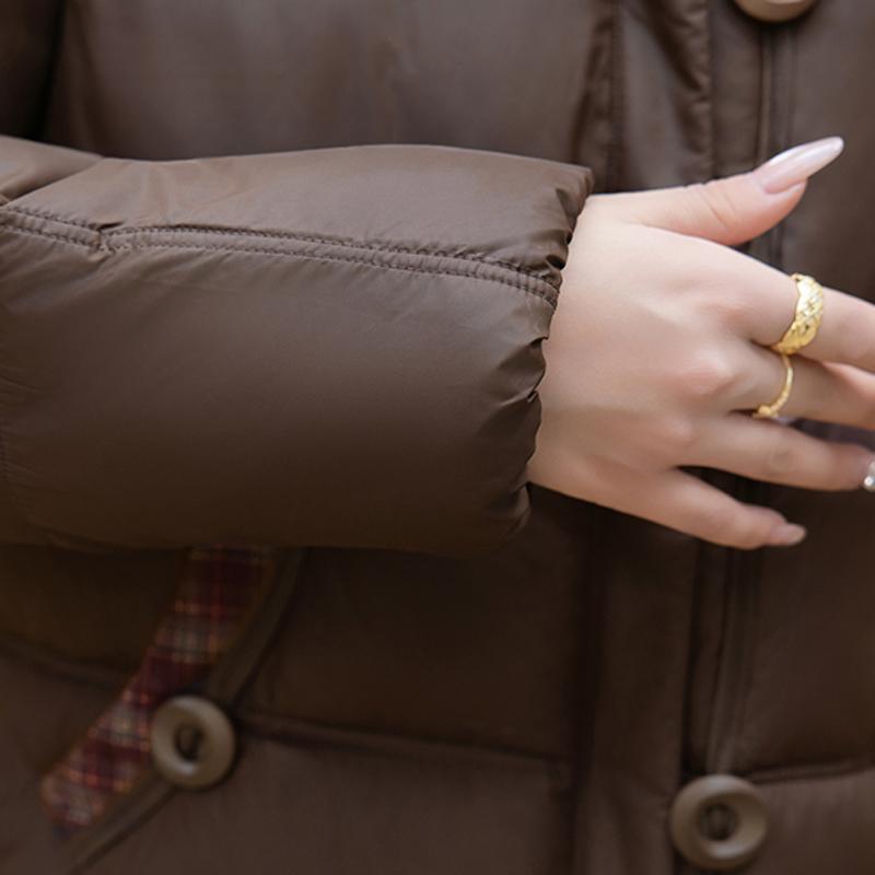 Divatos Női Téli Kabátok Plus Size Elegáns Laza Vastag Meleg Rövid Parkák Női Dzseki