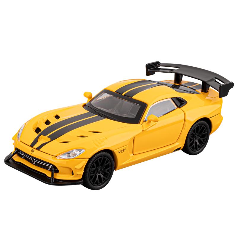 

1/32 Scale Alloy Dodge Viper Sports Car Model American Muscle Car Simulation Toy Vehicle Boy s Toy Car Collection Miniature жёлтый