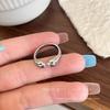 Cute cat claw ring female design sense open index finger ring simple hand
