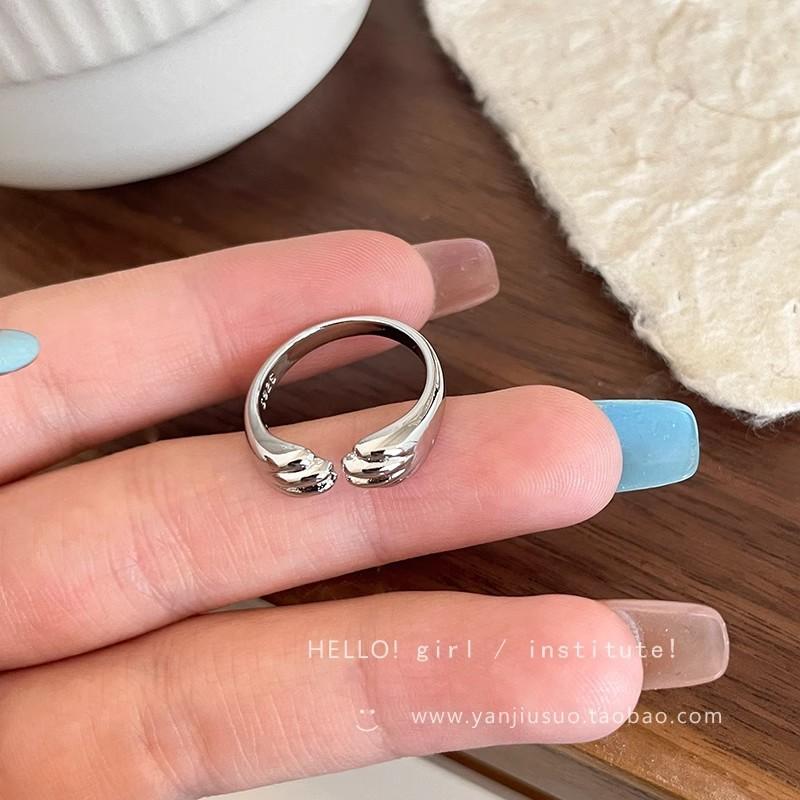 Cute cat claw ring female design sense open index finger ring simple hand