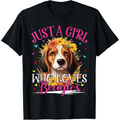 Just A Girl Who Loves Beagles Dog For Women Girls T-Shirt