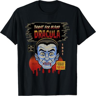 Dracula Vintage Halloween Mask T-Shirt
