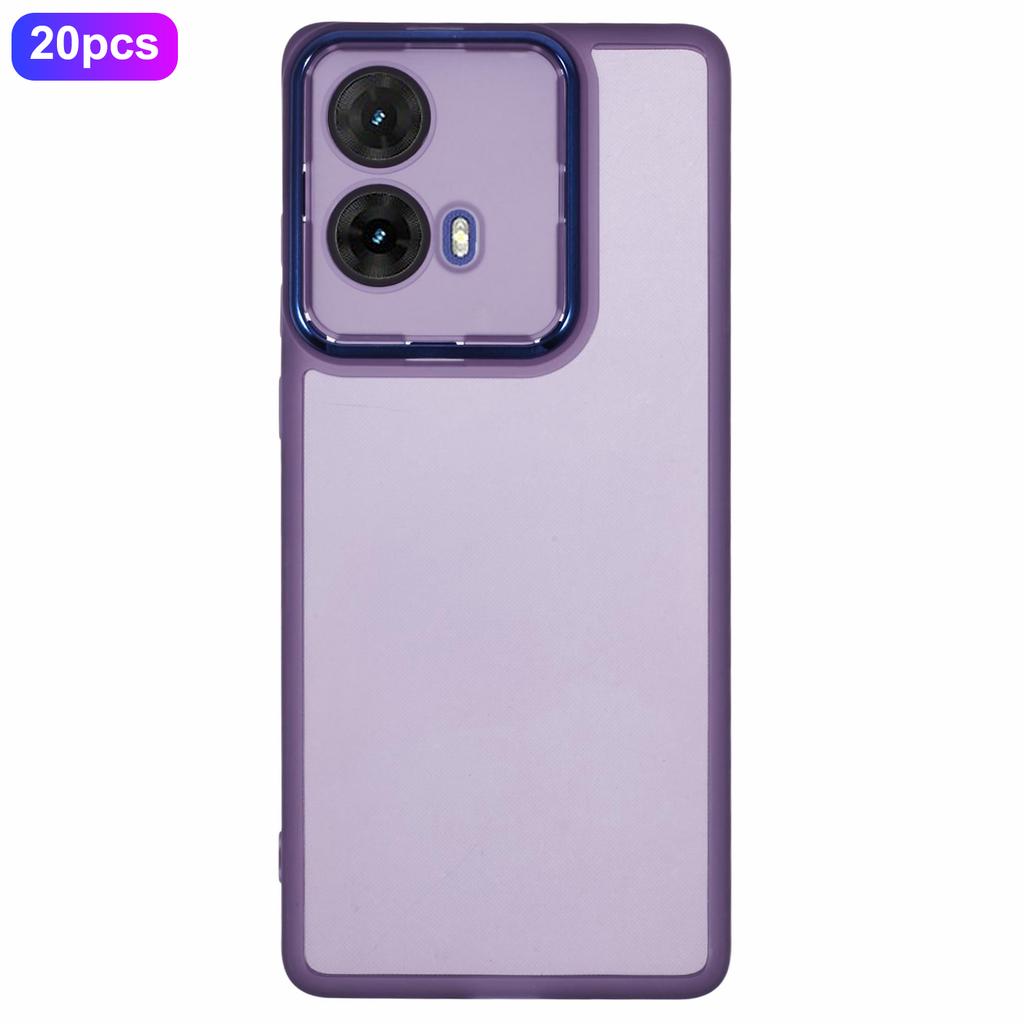 Bulk Purchasing 20Pcs For Motorola Moto G85 5G Case Electroplated Camera Frame TPU Phone Cover Precise Cutouts