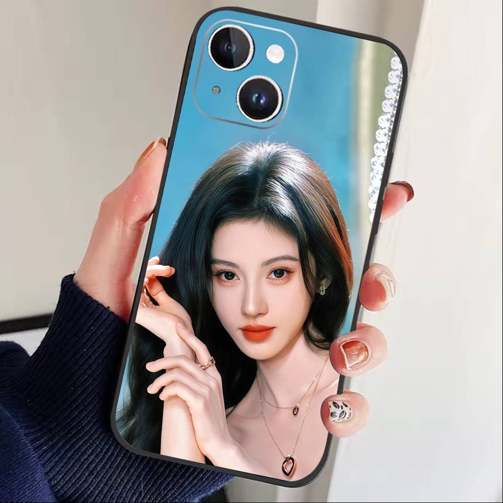 

Ju Jingyi K- Kiku Phone Case For iPhone17,16,15,14,13,12 Plus,Max Soft Silicone Black Cover iPhone12