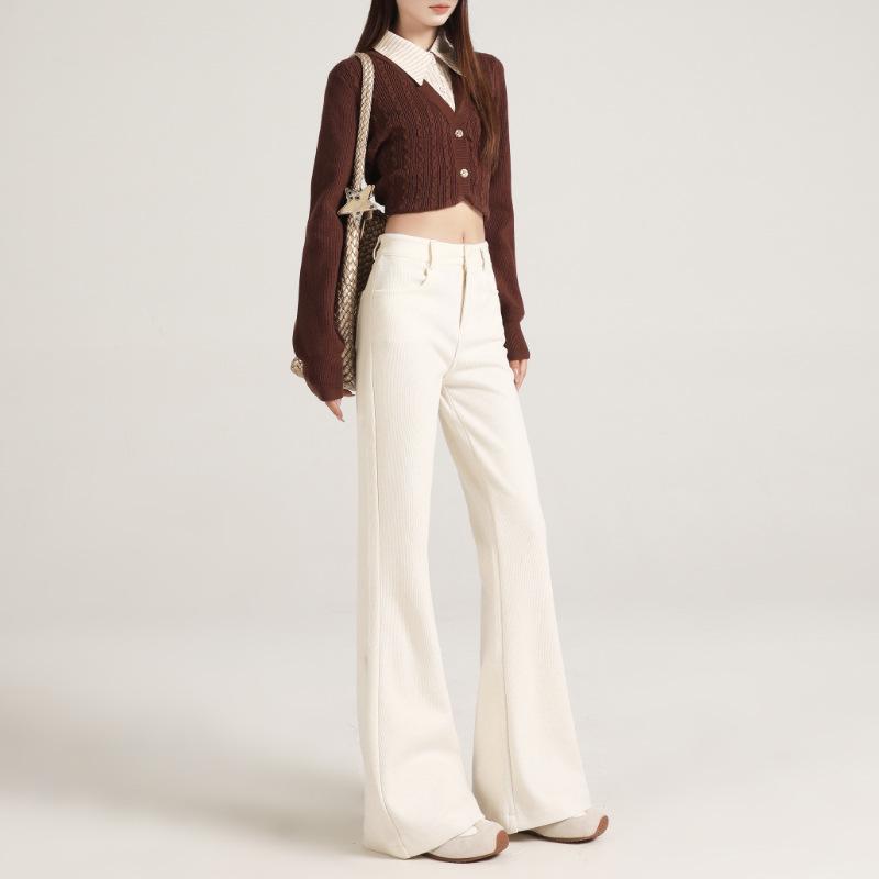 Women s 2025 High Waist Black Slimming Petite Bell Bottom Flare Pants Large