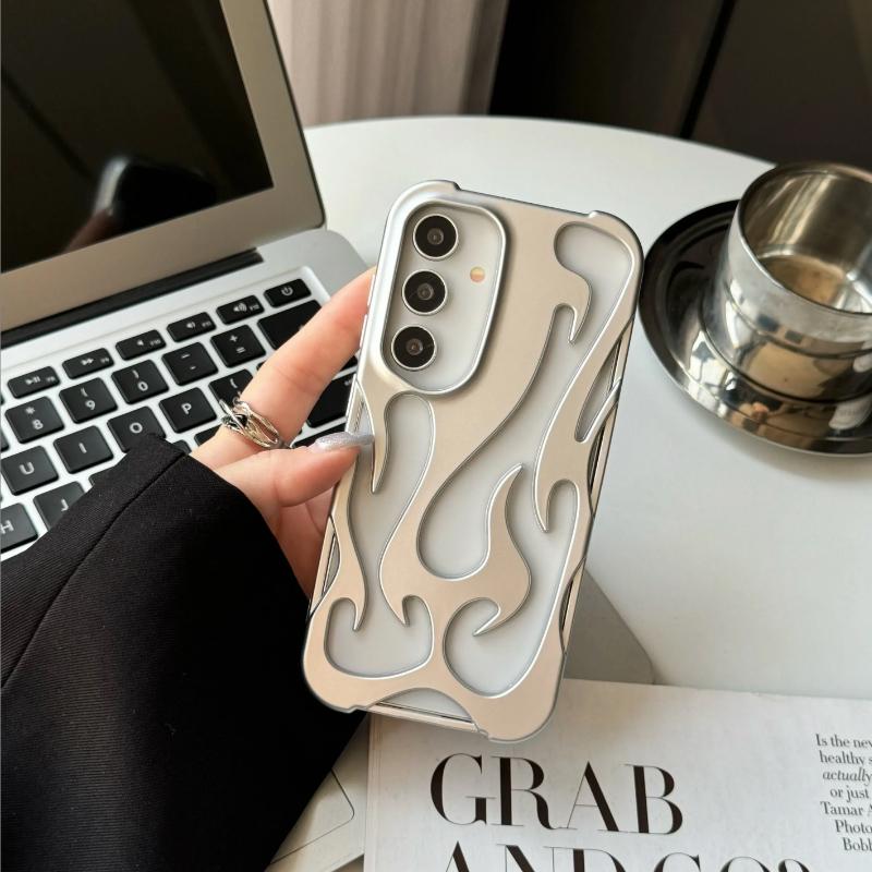 3D Flammenmuster Hülle mit Aussparungen für Samsung Galaxy S26 S25 S24 S23 S22 Ultra A55 A54 A16 A15 A14 A06 5G Schlank Stoßfest