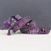 Unisex Y2K Rhinestone Skull Punk Belt with Rivet and Python Skin Design