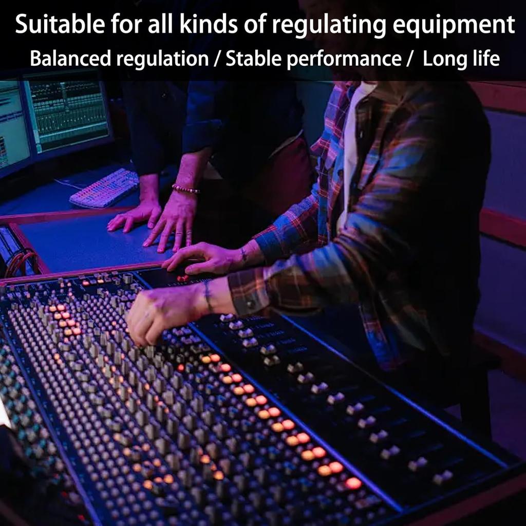 5Pcs WH148 Potentiometer 100K Ohm Variable Resistors 6-Pin 15mm Shaft Dual Linear Potentiometers for Audio Volume Control, Light Dimming, Motor Speed