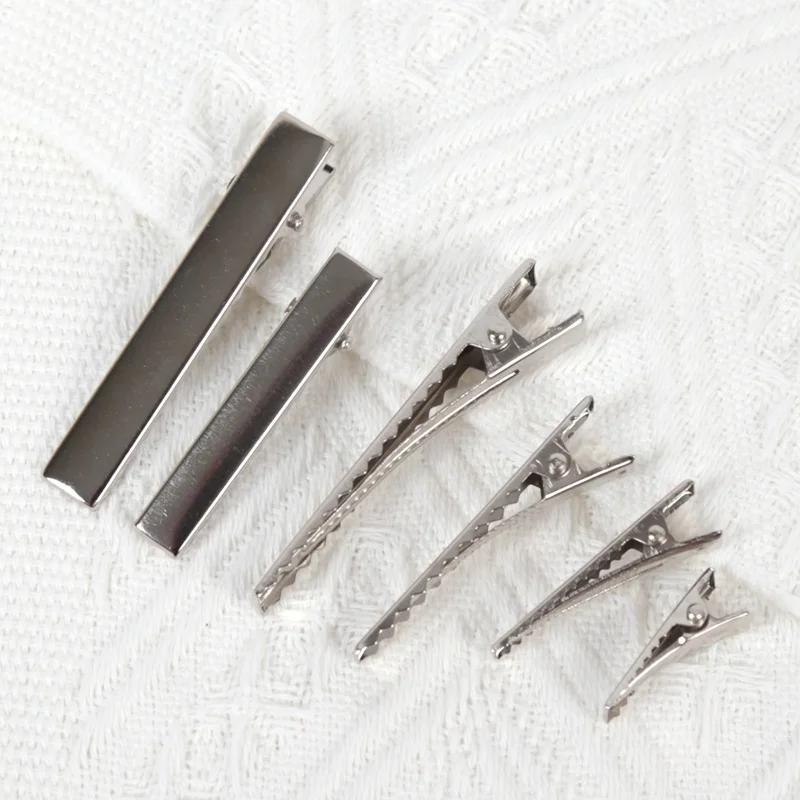50Pcs Hair Alligator Metal Hair Clips Duckbill Blank Setting Base DIY Hairpins Barrette Ornament Hair Styling Tool Accessories
