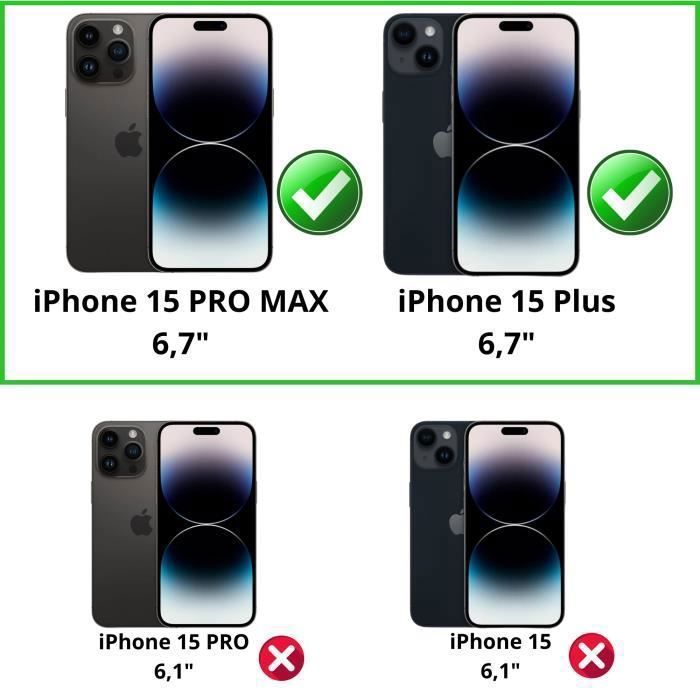 Screen Protector Film - Phonillico - iPhone 15 PRO MAX - Pack of 4 - Tempered Glass - Scratch-resistant