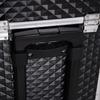 Makeup Trolley Suitcase Cosmetic Vanity Case With Adjustable Telescopic Handle 34L X 25W X 62H Cm Aluminum Black