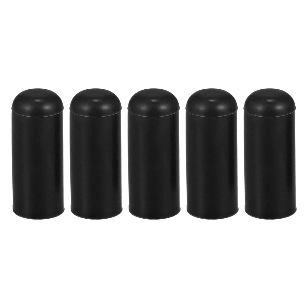 X AUTOHAUX 5pcs 4mm 0.16" Silicone Hose Cap Intake Vacuum Hose Tube End Plug Car Black