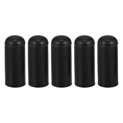 X AUTOHAUX 5 Stück 4mm 0,16" Silikonschlauchkappe Ansaug-Vakuumschlauch Rohrendstopfen Auto Schwarz