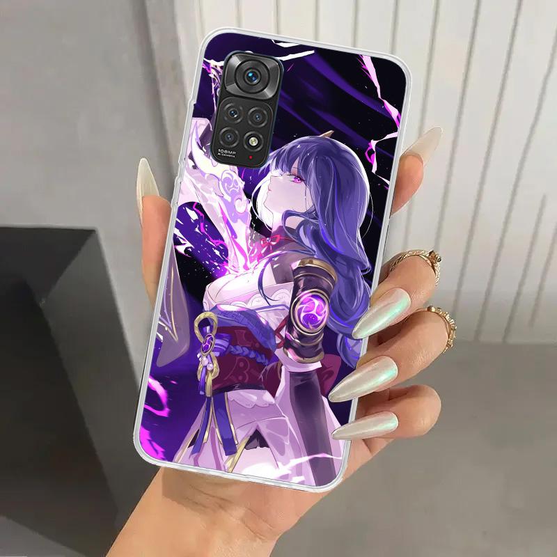 Raiden Shogun Genshin Impact Phone Case for Xiaomi Redmi Note 15 14 14S 13 12S 12 Pro 11S 11 Plus 11T 11E 10S Soft Funda Print S