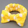 Dot Bows Headband Women Coral Fleece Knot Elastic Hairband Solid Hair Ties Girls Accesories Wash Face Makeup Head Wrap Bandage