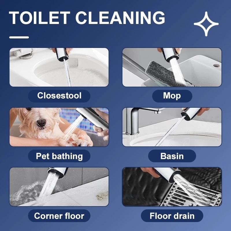 High Pressure Bidet Spray Toilet Set Bidet Set Toilet Flushing Spray Faucet Nozzle Flusher