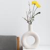 Nordic White Unglazed Ceramic Vase - Desktop Decorative Ornament