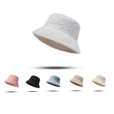Soft Warm Fluffy Drawstring Fisherman Hat