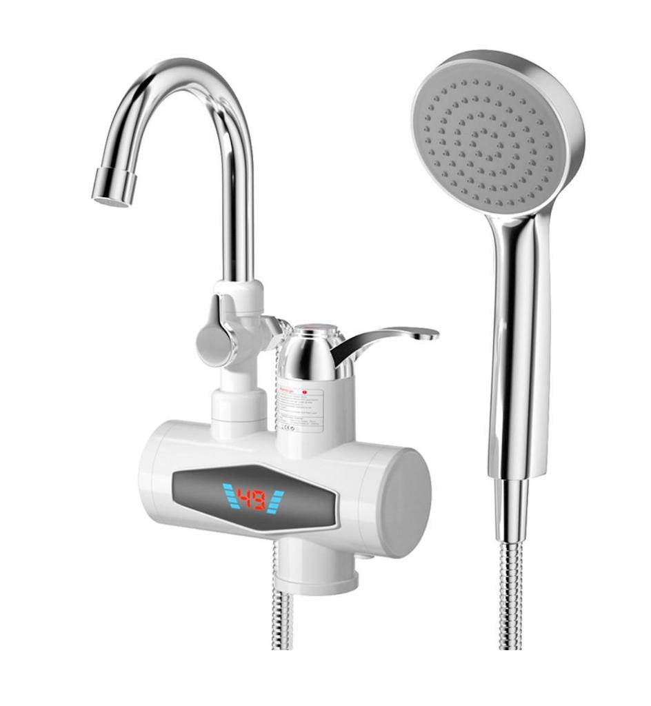 Natychmiastowy Elektryczny Kran Bojler z Cyfrowym Wyświetlaczem do Pryszniców Gorącej i Zimnej Wody