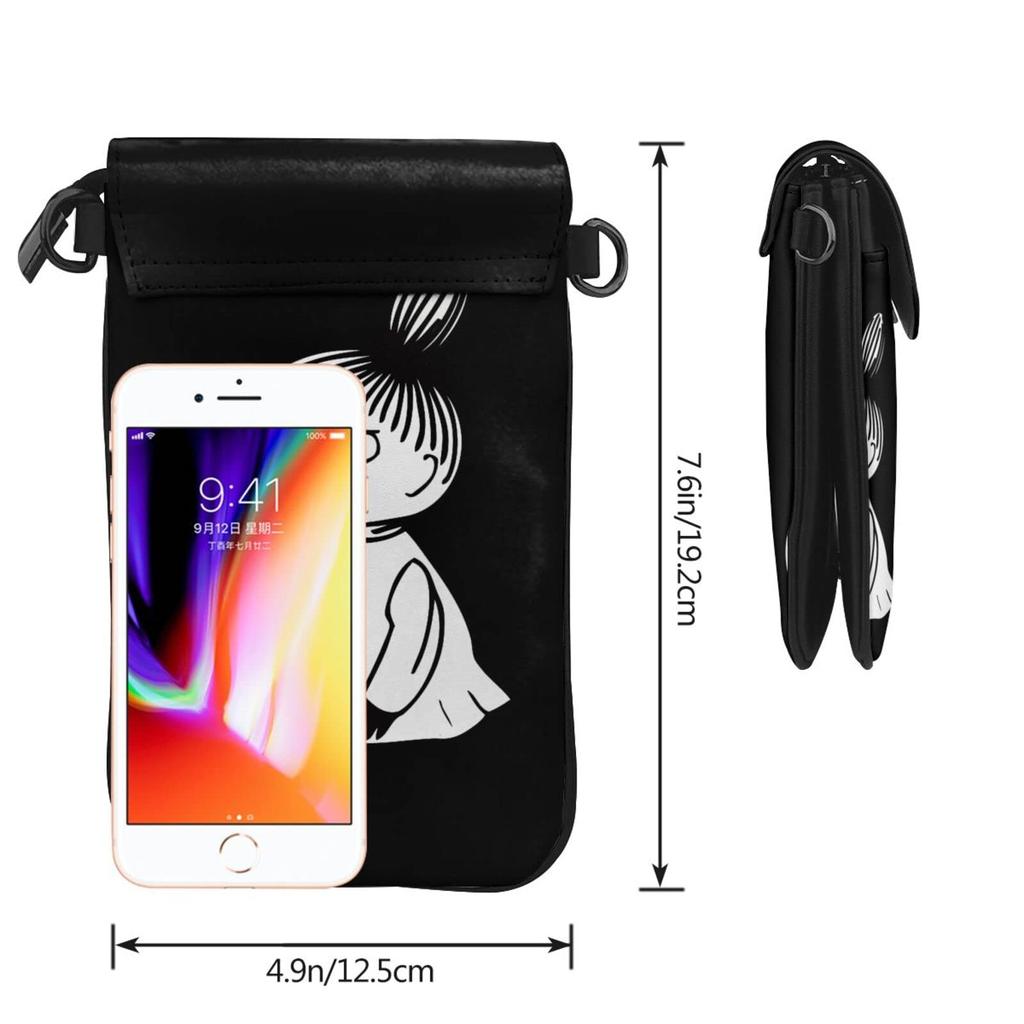 genuine leather smartphone shoulder mini x x 4cm Women's pouch, bag, men's, thin, lightweight, popular, cute, wallet, pouch, cross-body bag.