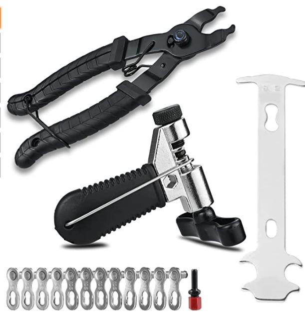 Mountain Bike Chain Tool Set: Caliper, Breaker, and Magic Buckle Pliers