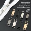 Tool-Free Detachable Universal Zipper Pull Tab for Bags, Coats, Clothes, Shoes, Boots - Alloy Spring Pendant
