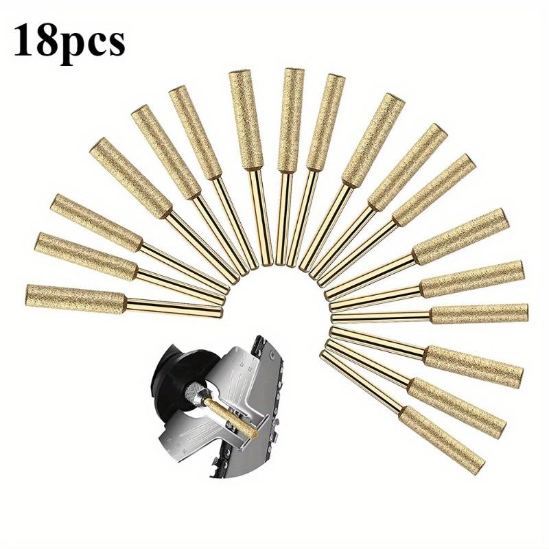 

18 шт. Цилиндрические боры с алмазным покрытием 4/4,8/5,5 мм Заточка цепей бензопилы Заточка цепной пилы Резьба Шлифовка Аксессуар для электроинструмента