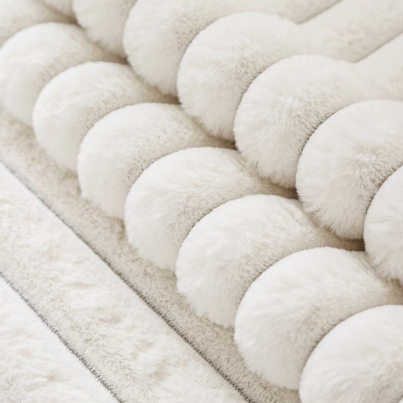 Gestreiftes Plüsch Winter Sofakissen Kissen Winter Neu Einfach Modernes Kissen Rutschfester Sofaüberwurf