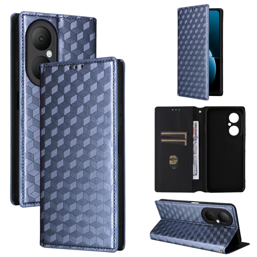 Flip Cover für Huawei Enjoy 80 4G PU-Leder Ganzkörperschutz Mit [RFID-Blockierung] Stoßfest Langlebig Retro Handyhülle