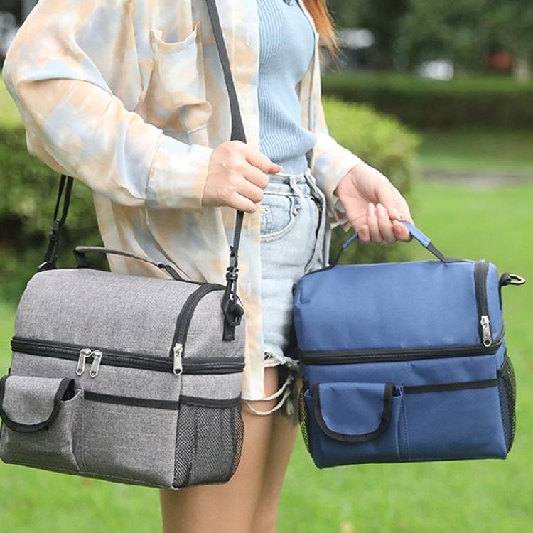 Büro- und Outdoor-Isolierter Lunchbehälter Thermische Kühltasche Wasserdichtes Oxford-Gewebe mit separater Lebensmittelaufbewahrung