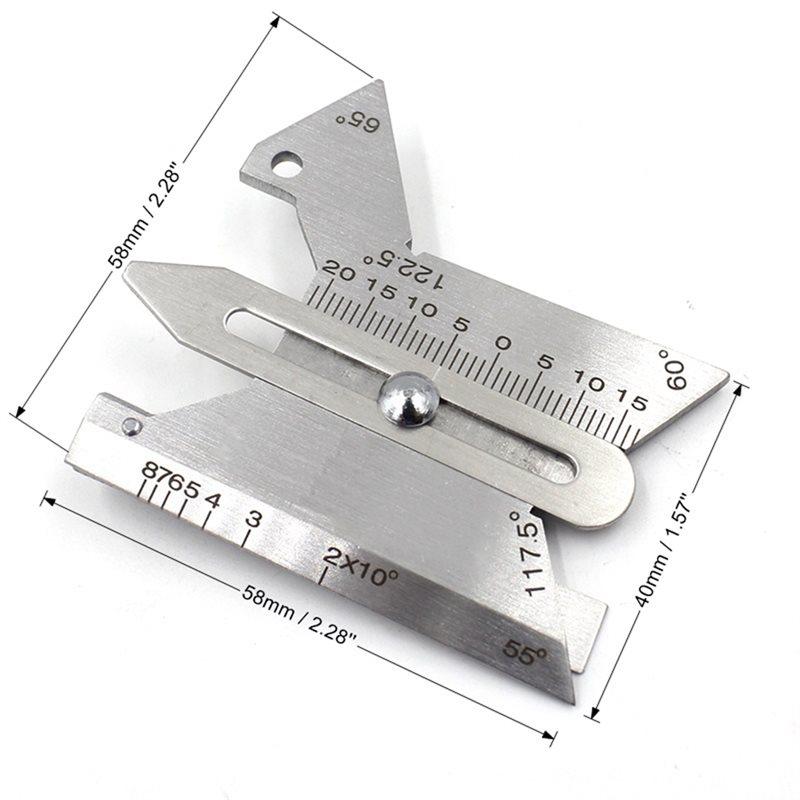 A25F-Multi-Function For Welding Gauge Inspection For Weld Seam Gauge Pit Tester Test Ulnar Ruler For Weld Width Height Measureme