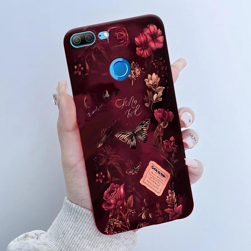 For Honor 9 Lite LLD-L21 LLD-L31 Phone Case Flower Girl Design Soft Silicone TPU Back Housing for Honor 9 STF-L09 STF-AL10 Cover