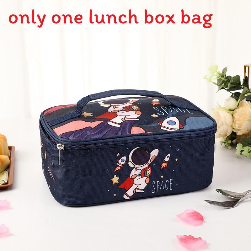 Cartoon Insulated Bento Bag For Kids With Aluminum Foil Lunchbox Carrier For School Or Travel
