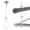 1pc Curtain Rod/Shower Curtain Rod Support Rope, Adjustable Ceiling Hanging Bracket, Suitable for Curved/L-Shaped/Curtain Rods