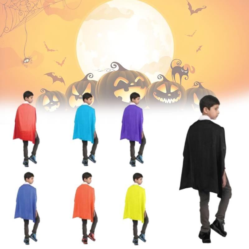 Short Kids Halloween Cloak For Stage Performance And Cosplay In Vibrant Colors
