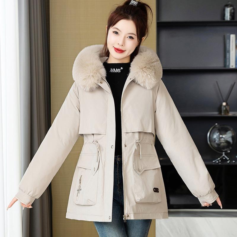 Women's Clothing Velvet and Thicker Pie Overcomes the Trend of Women's Short Winter New Hooded Slim and Thin Cotton Jackets