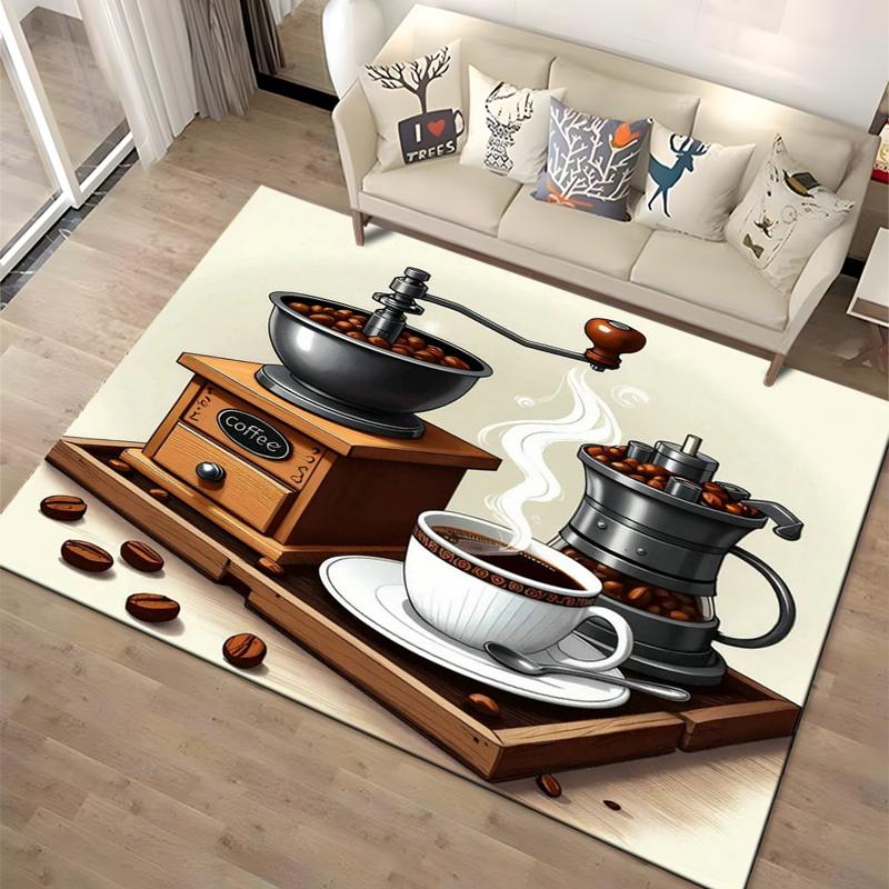 15 Size Coffee Cup Landscape Area Rugs Carpet for Home Living Room Bedroom Sofa Doormat Decoration Non slip Kids Mats Gifts