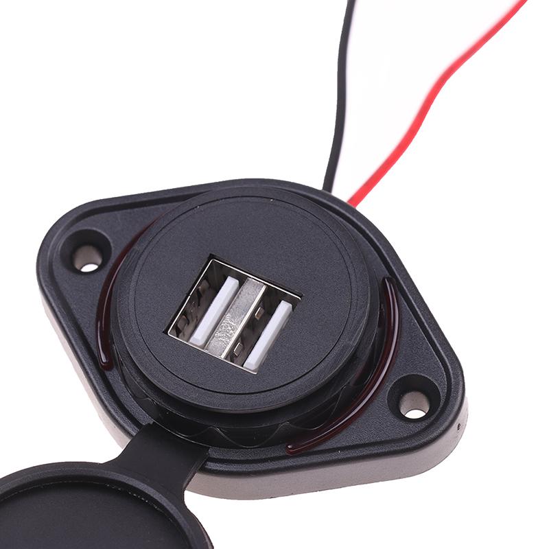 3.1A Dual Usb Charger Socket Car Charger Dual Waterproof Adapter Power Socket
