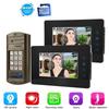 7inch HD Screen Wired Doorbell Waterproof Video Intercom Door Bell