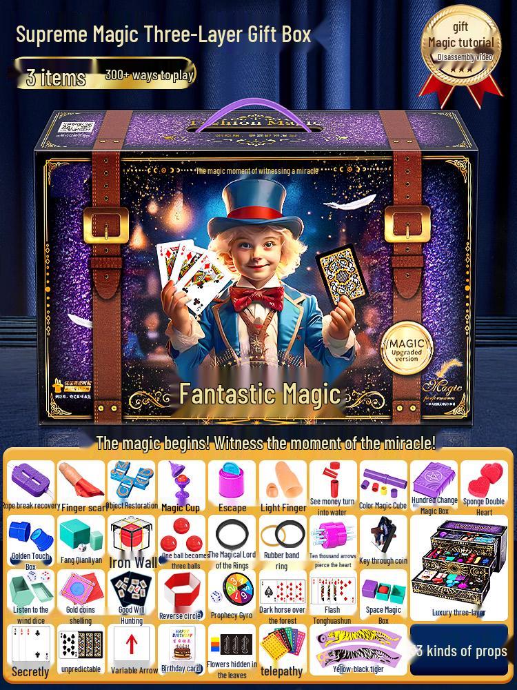 Children's Magic Tricks Gift Box Set for Boys and Girls - 2025 Children's Day